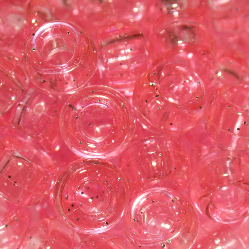 Pony Beads 9x6mm Transparent - Approx. 95pcs