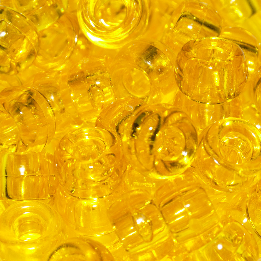 Pony Beads 9x6mm Transparent - Approx. 95pcs