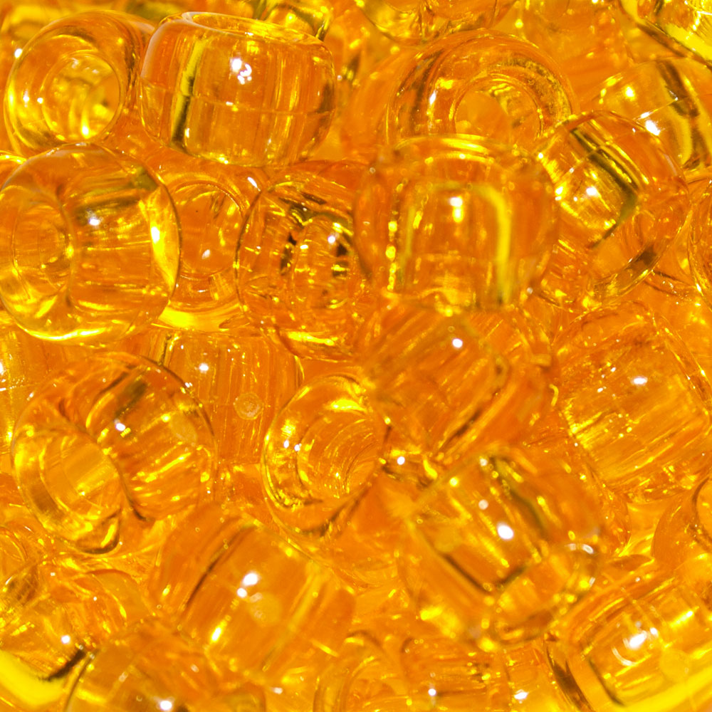 Pony Beads 9x6mm Transparent - Approx. 95pcs