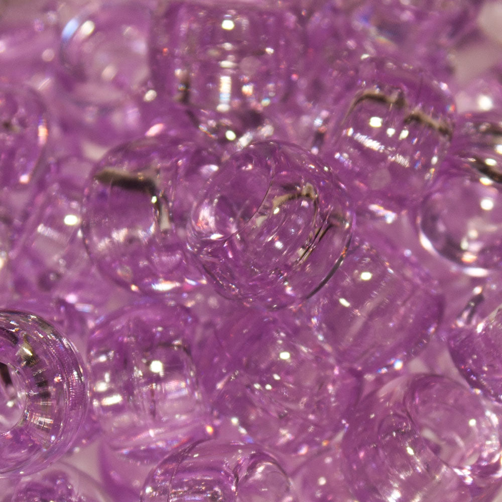 Pony Beads 9x6mm Transparent - Approx. 95pcs