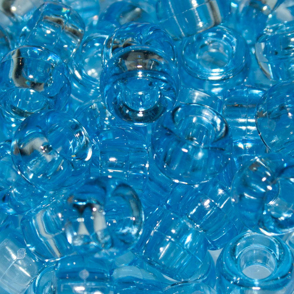 Pony Beads 9x6mm Transparent - Approx. 95pcs