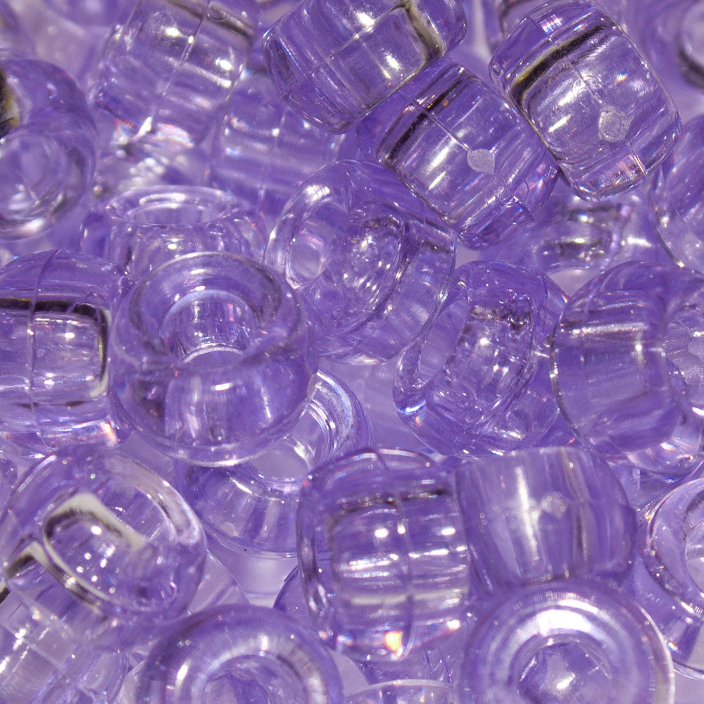Pony Beads 9x6mm Transparent - Approx. 95pcs