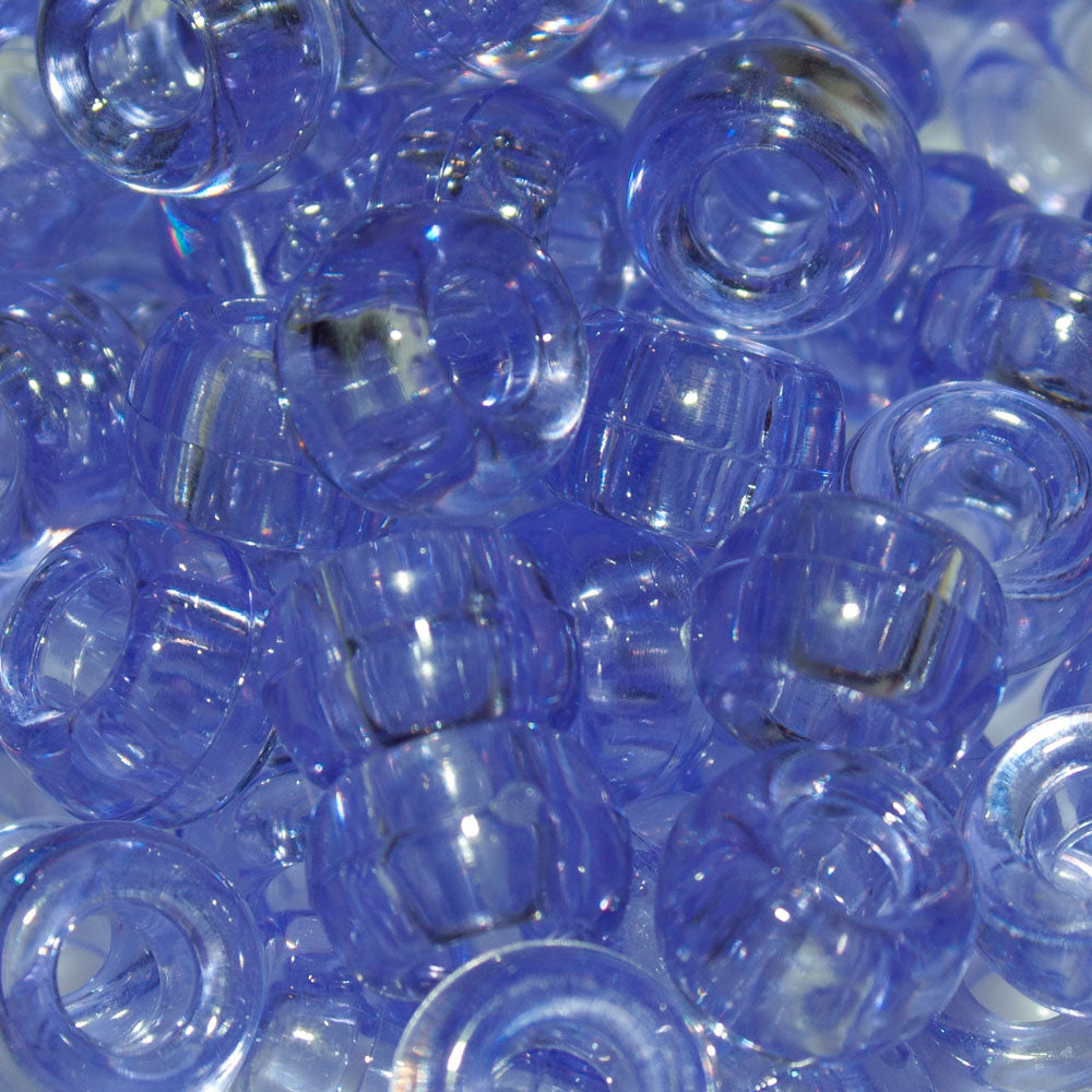 Pony Beads 9x6mm Transparent - Approx. 95pcs