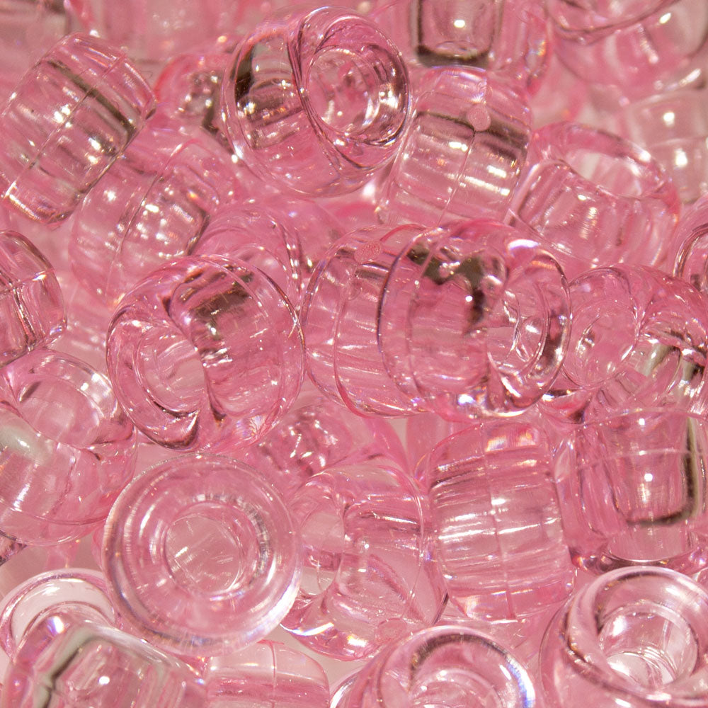 Pony Beads 9x6mm Transparent - Approx. 95pcs