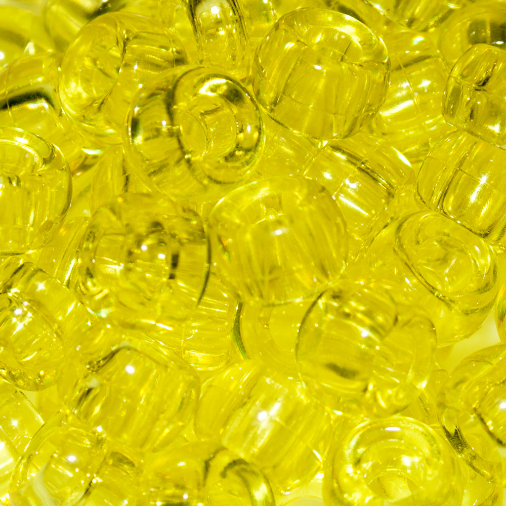 Pony Beads 9x6mm Transparent - Approx. 95pcs