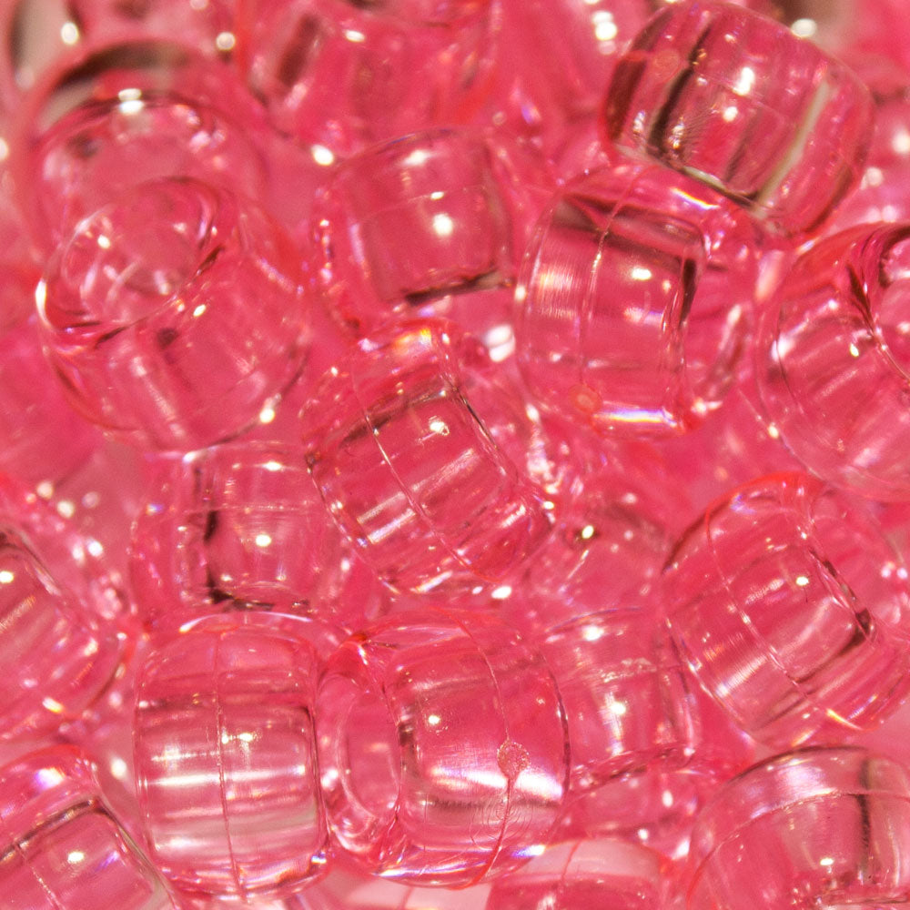 Pony Beads 9x6mm Transparent - Approx. 95pcs