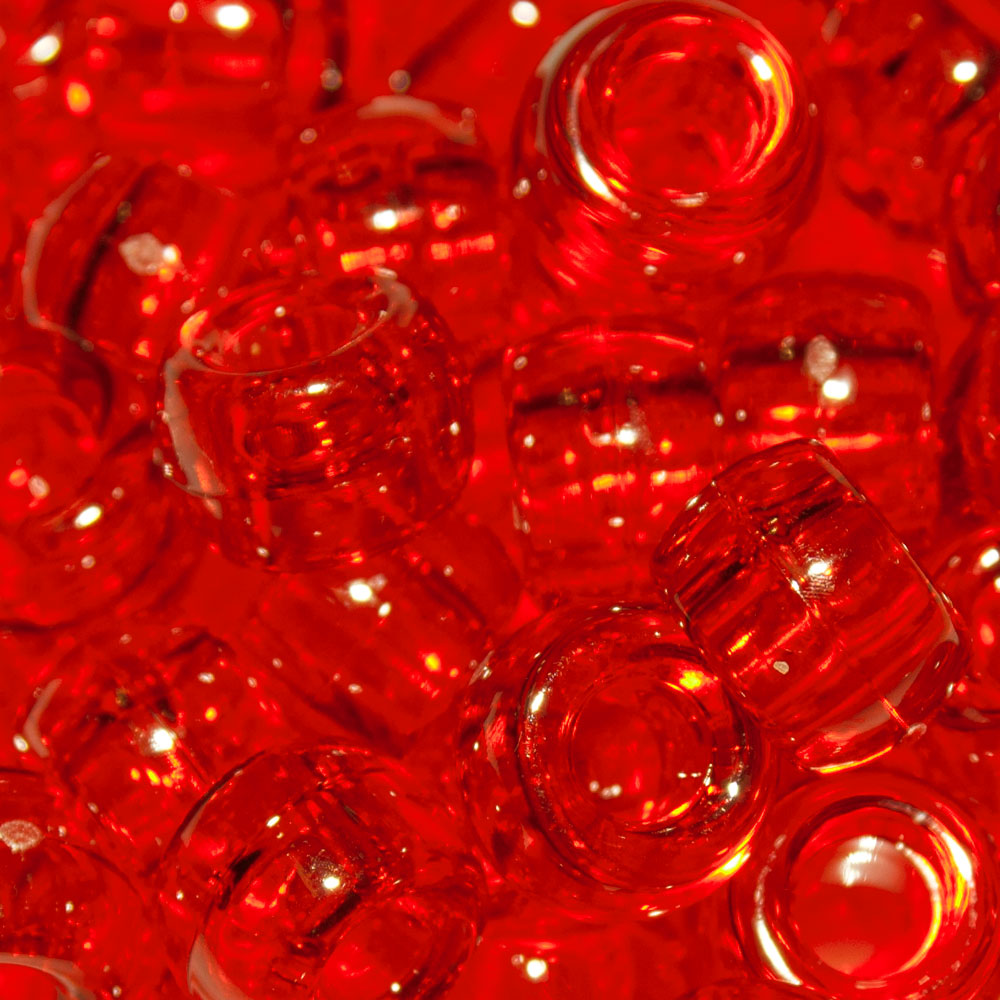 Pony Beads 9x6mm Transparent - Approx. 95pcs