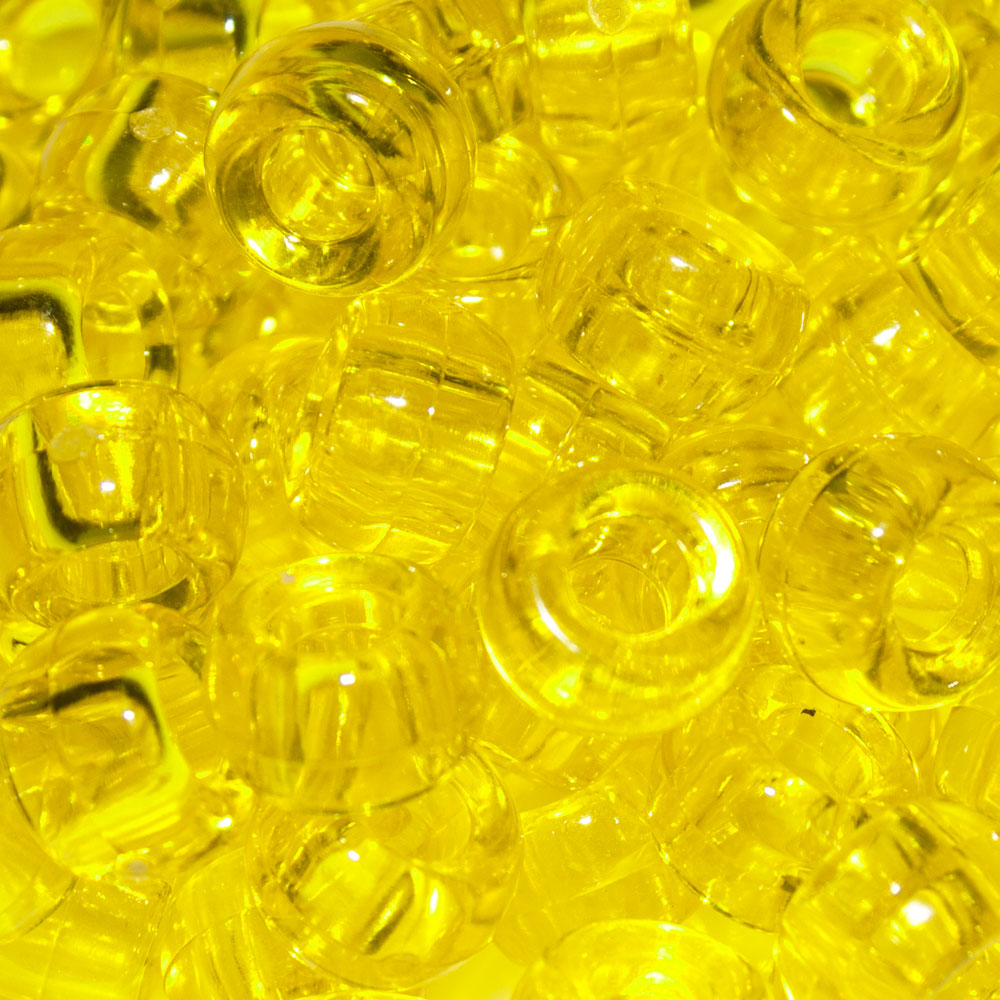 Pony Beads 9x6mm Transparent - Approx. 95pcs