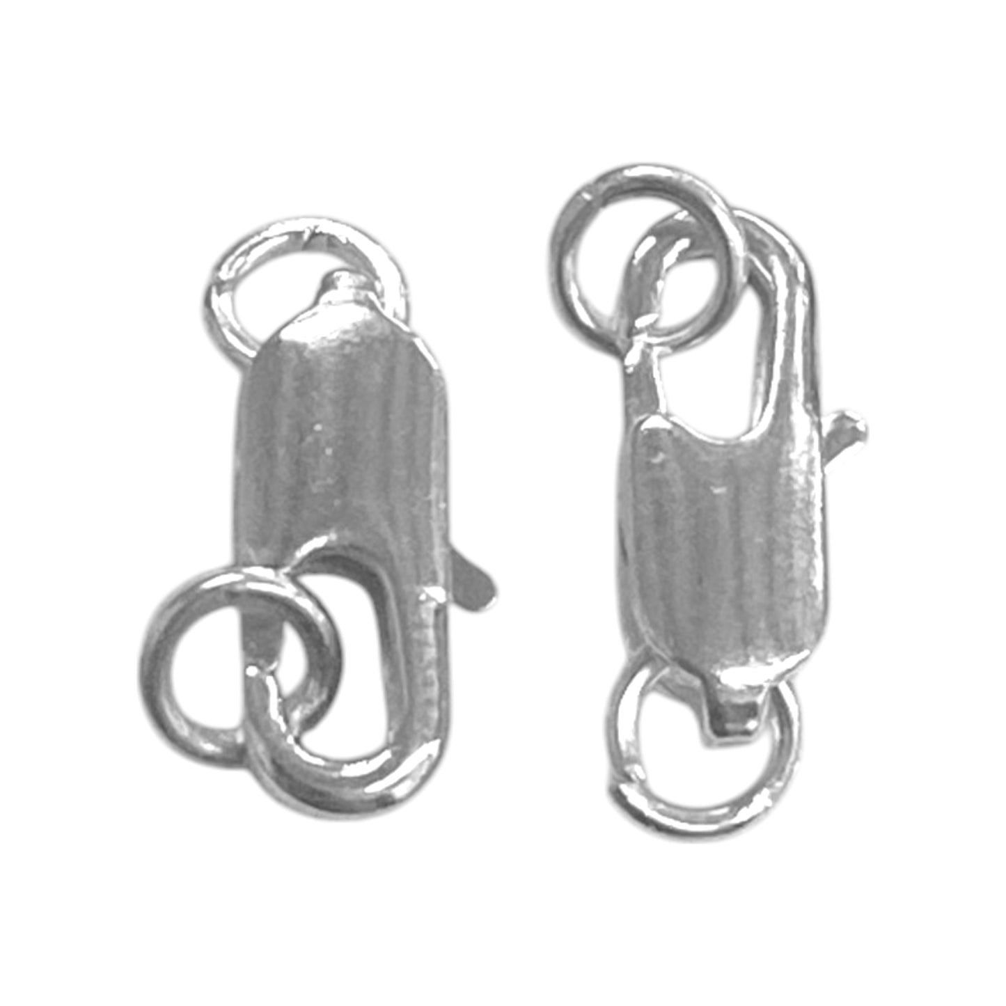 17 X 5 MM SILVER CLASPS - 4 PCS