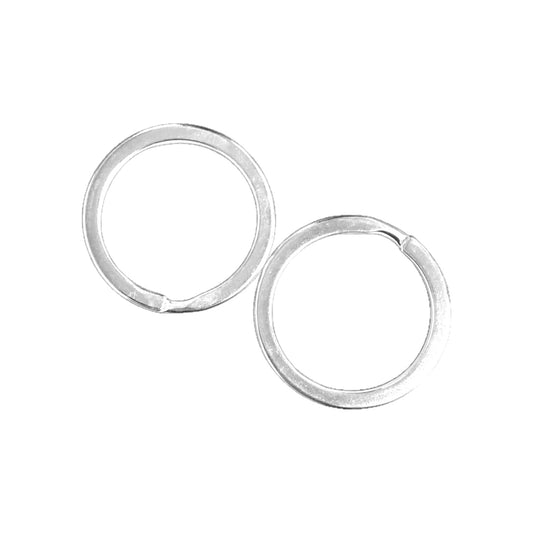 30 MM SILVER KEY RING - 10 PCS