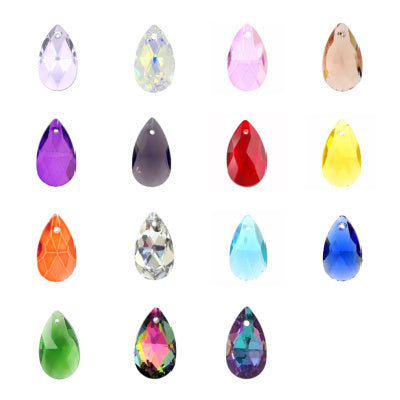 16 MM TEARDROP TOP DRILLED - 5 PCS
