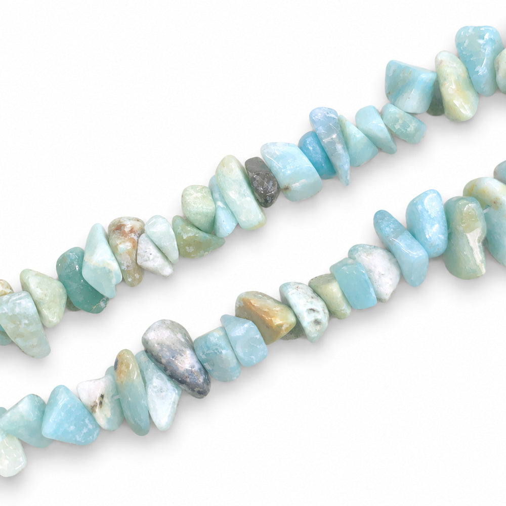 Amazonite Large Chip Beads- 85cm Strand