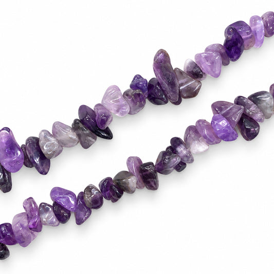 Amethyst Large Chip Beads - 85cm Strand