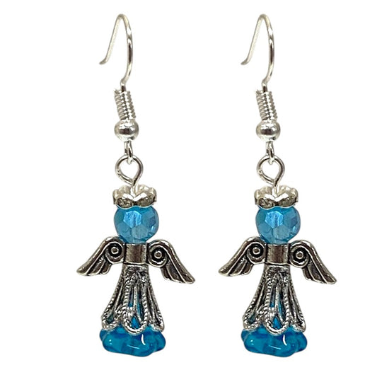 ANGEL EARRINGS KIT AQUA / SILVER
