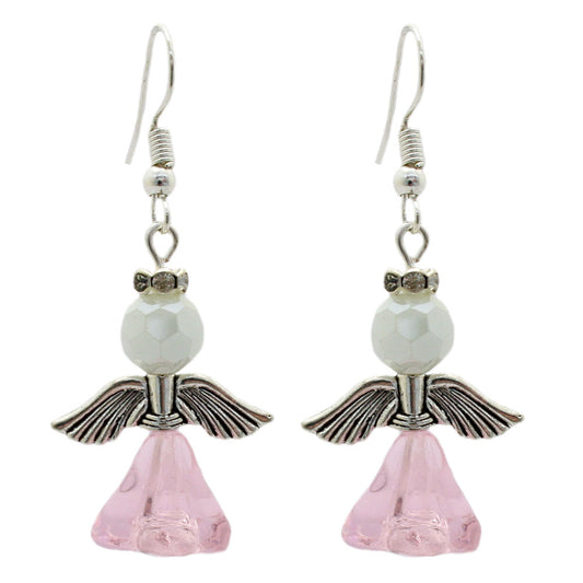 ANGEL EARRINGS KIT - PINK / SILVER