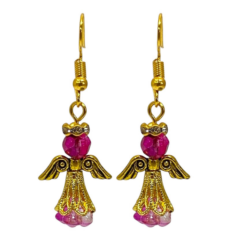 ANGEL EARRINGS KIT PINK / GOLD