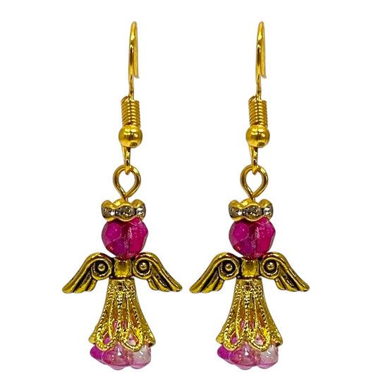 ANGEL EARRINGS KIT PINK / GOLD