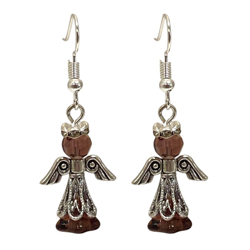 ANGEL EARRINGS KIT PLUM / SILVER