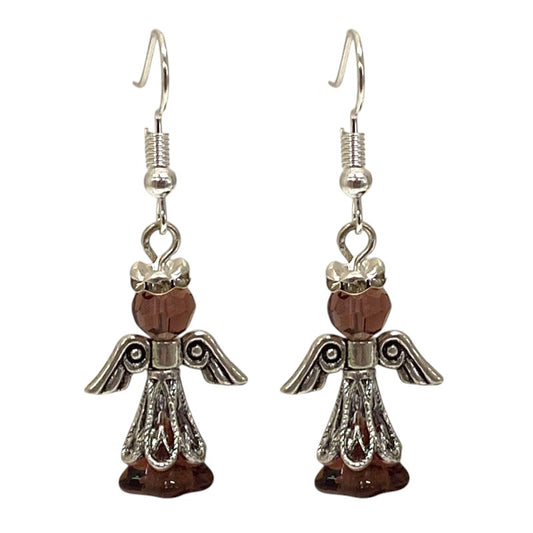ANGEL EARRINGS KIT PLUM / SILVER