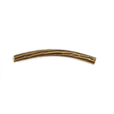25x2mm antique curved metal tube 45pcs