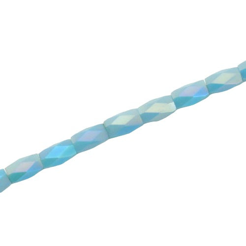 4.5 X 2.8 MM CRYSTAL BEADS AQUA - APPROX 100 PCS