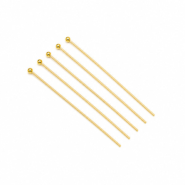 50mm Gold Ball Head Pins – approx 40pcs