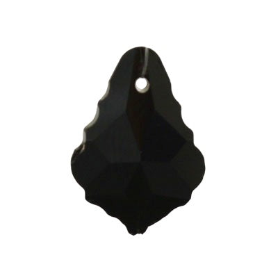 16 MM CRYSTAL BAROQUE BEADS BLACK - 5 PCS