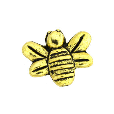 12 MM GOLD BEE BEADS - 20 PCS