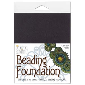 BEADSMITH BEAD BACK 4.25 X 5.5 INCH BLACK  1/PK