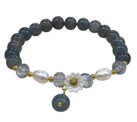 FLOWER BRACELET KIT - GREY