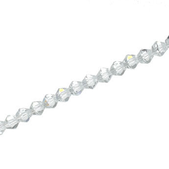 4MM CRYSTAL BI-CONE STRANDS - APPROX 118/PCS - CRYSTAL
