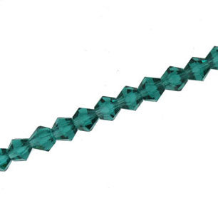 6MM CRYSTAL BI-CONE STRANDS - APPROX 50 / PCS - TEAL