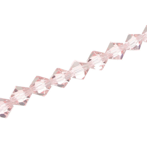 8MM CRYSTAL BI-CONE STRANDS - APPROX 40 / PCS -  PINK
