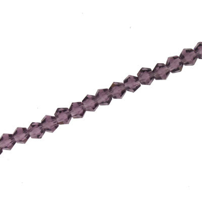 3MM CRYSTAL BI-CONE STRANDS - APPROX 100/PCS - AMETHYST
