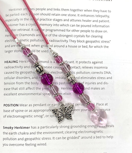 BOOKMARK KIT PINK HEART / BUTTERFLY