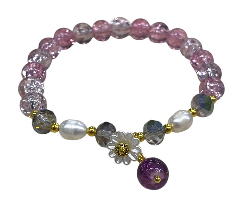 FLOWER BRACELET KIT - PINK