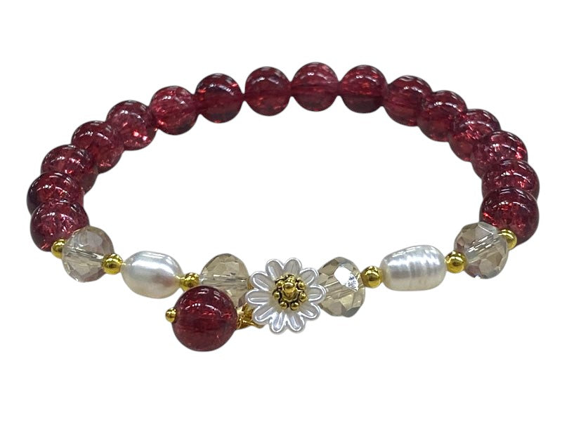 FLOWER BRACELET KIT - RED