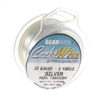 22 Gauge Silver Beadsmith Non-Tarnish Wire 8 yards