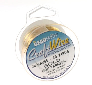 24 Gauge Gold Beadsmith Non-Tarnish Wire 10 yards