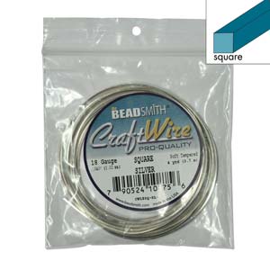 18 Gauge Silver BeadSmith Non-Tarnish Sqaure 4 yards