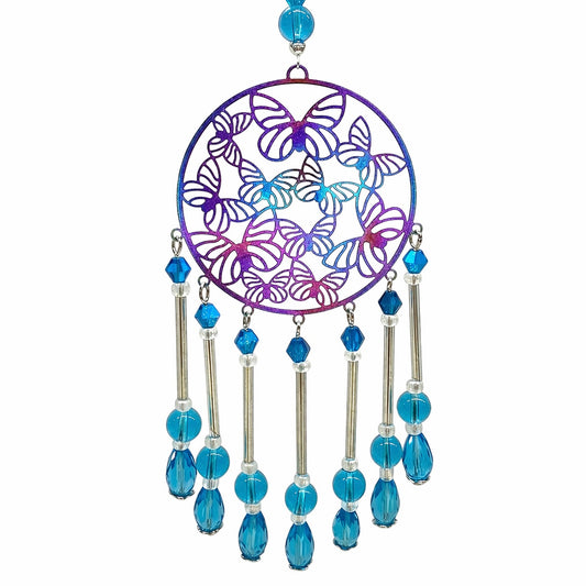 BUTTERFLY WINDOW HANGER KIT - RAINBOW AQUA