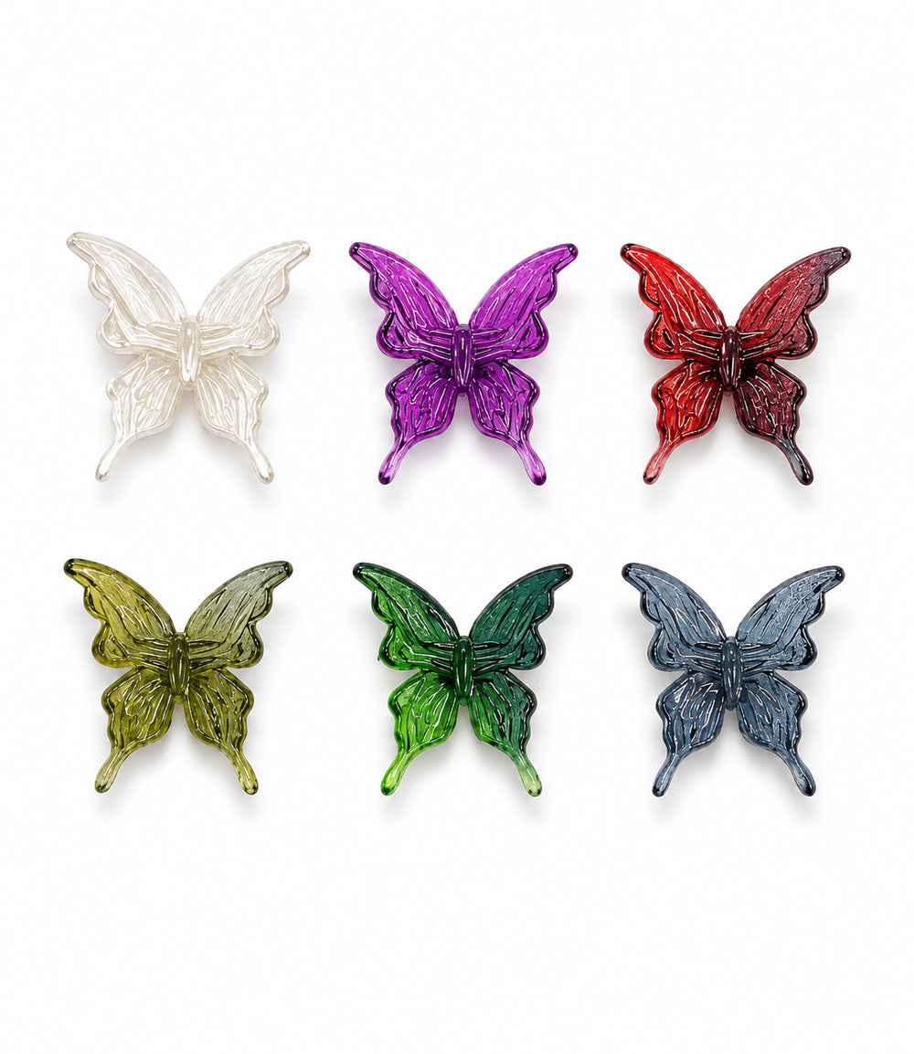 25mm Acrylic Butterfly Beads – 20 Pieces