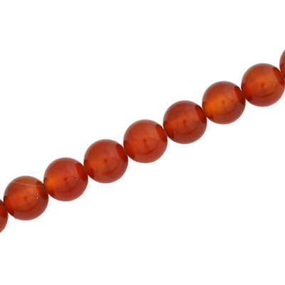 CARNELIAN 8 MM ROUND -APPROX - 48 PCS
