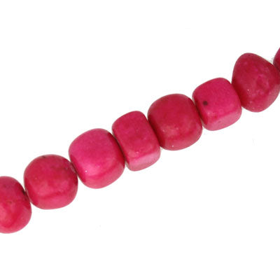 CUBE CHIP HOT PINK - APPROX - 45 CM STRAND - 12 MM CUBE
