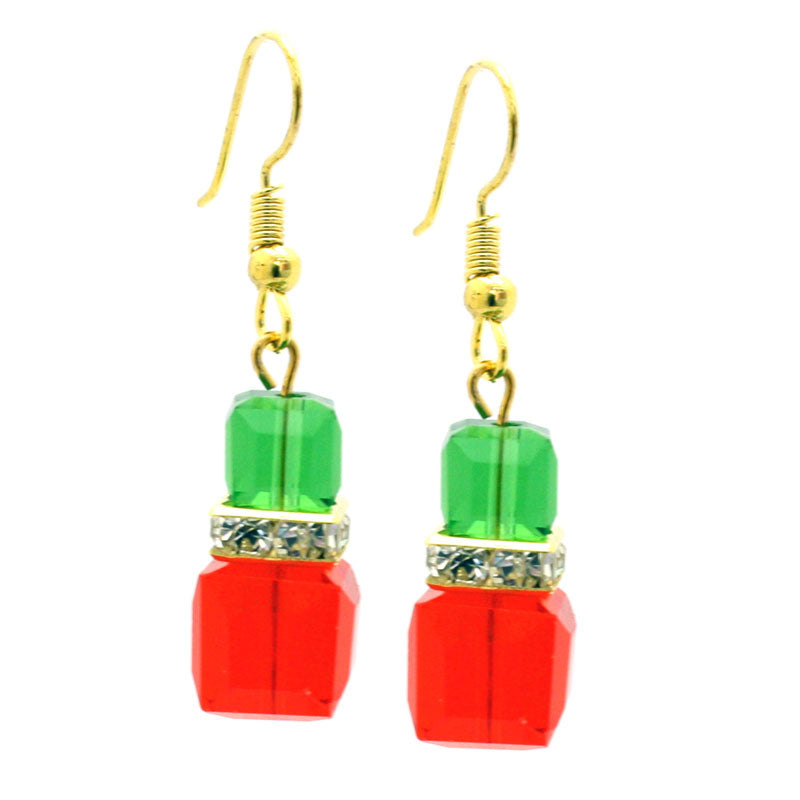 CHRISTMAS EARRINGS RED / GREEN / GOLD KIT