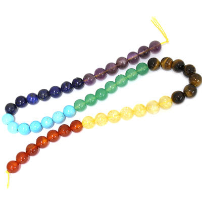CHAKRA BEADS 6MM - 63 PCS