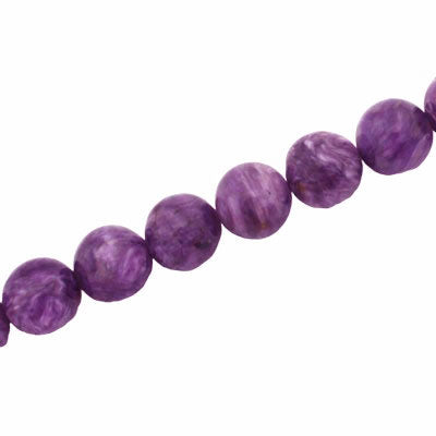 CHAROITE 10 MM ROUND BEADS - 42 PCS