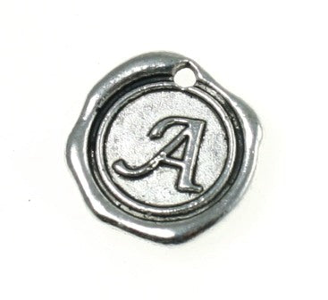 Alphabet charms random mix bags silver - 7 pcs