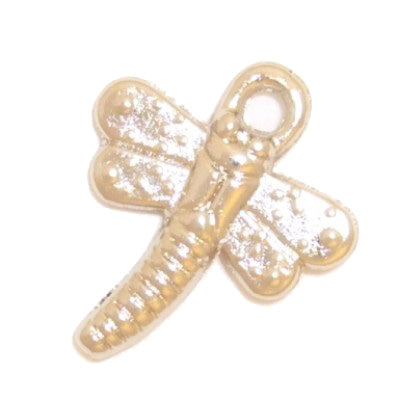 dragonfly (plastic) charm 18 mm silver - 32 pcs