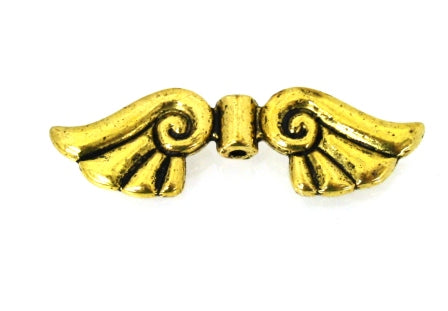 angel wings 44 x 14 mm gold - 3 pcs